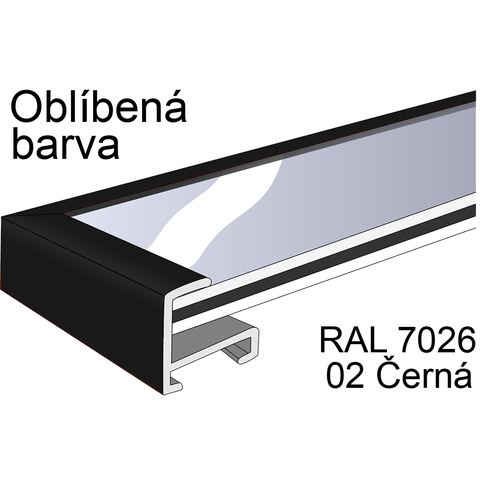 Profil 1, barva 02 Černá