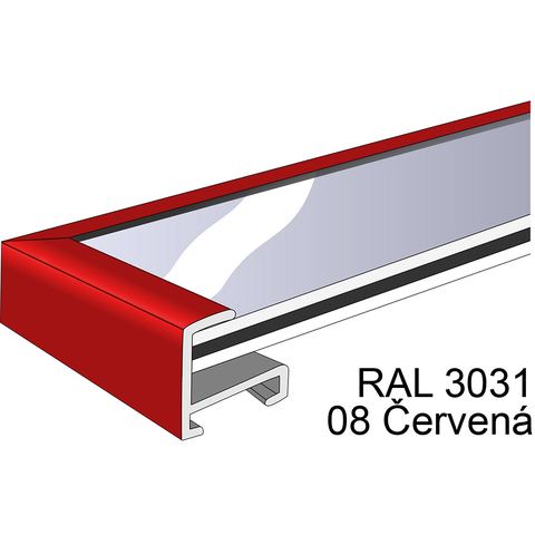 Profil 1, barva 08 Červená