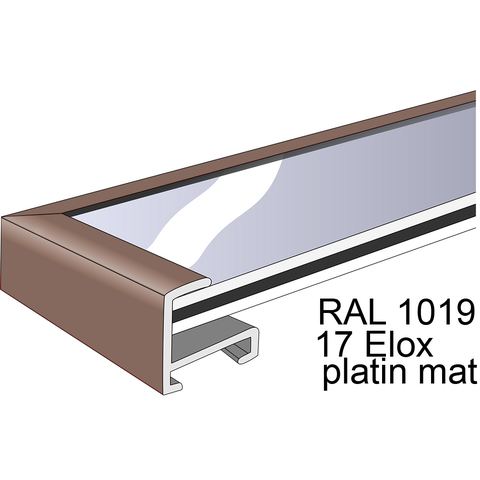 Profil 1, barva 17 Elox platin mat