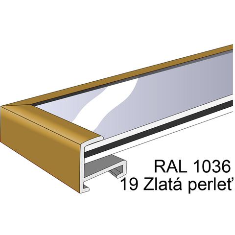 Profil 1, barva 19 Zlatá perleť