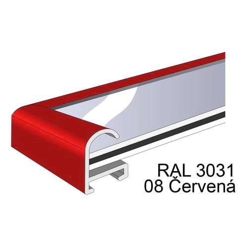 Profil 2, barva 08 Červená