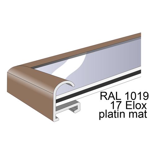 Profil 2, barva 17 Elox platin mat
