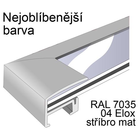 Profil 3, barva 04 Elox stříbro mat