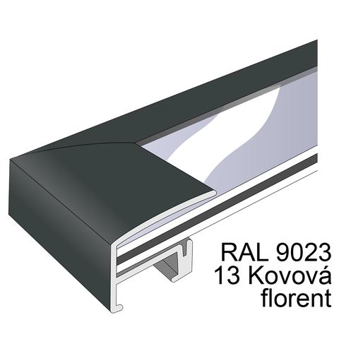 Profil 3, barva 13 Kovová florent