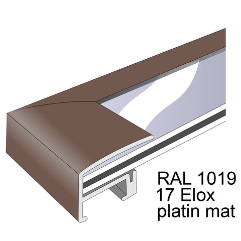 Profil 3, barva 17 Elox platin mat